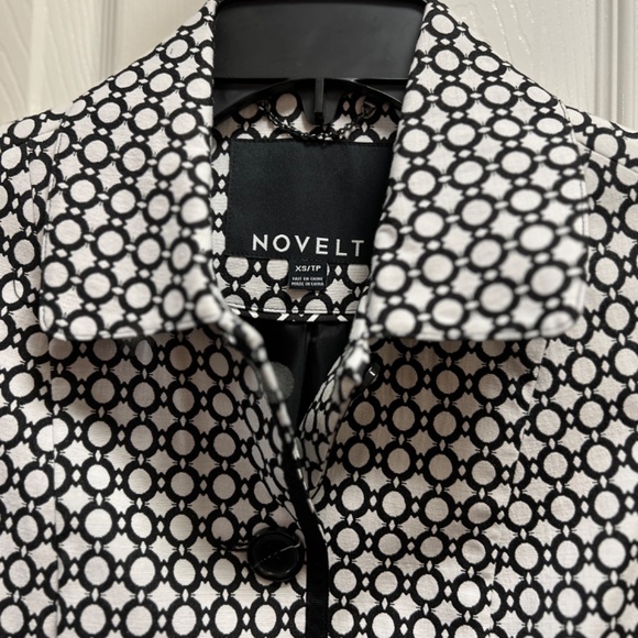Novelti black/white pea coat - Picture 2 of 4